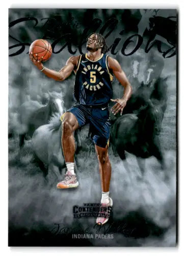 2023-24 Panini Contenders Rookie Stallions Jarace Walker card with original gloss finish