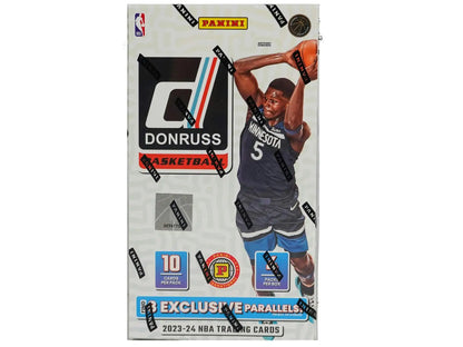 2022-24 NBA Donruss International Hobby Box featuring player dunking and holo red highlights