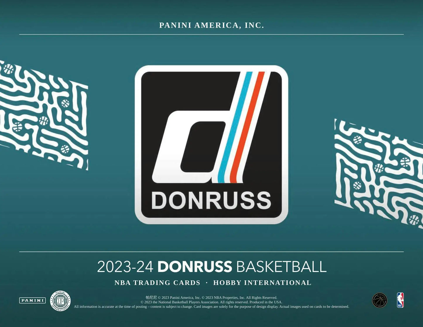 Black square Donruss logo with stripes beside the letter d for 2023-24 Panini Basketball