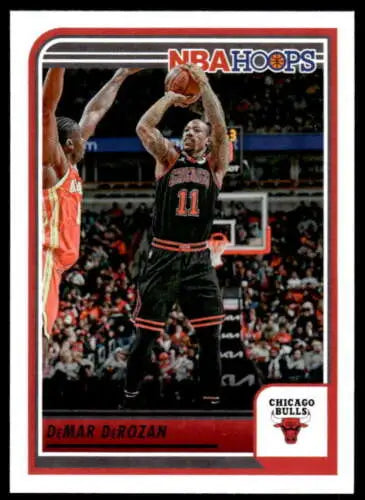 DeMar DeRozan basketball card from 2023-24 Panini Hoops with original gloss finish