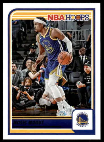 Moses Moody NBA trading card from 2023-24 Panini Hoops with original gloss finish