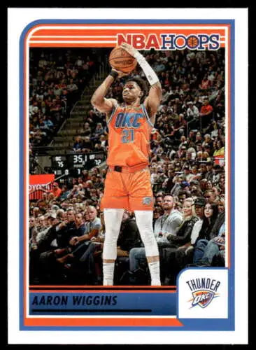 Aaron Wiggins basketball card from 2023-24 Panini Hoops with original gloss finish