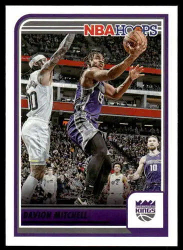 2023-24 Panini Hoops #182 Davion Mitchell basketball card original gloss mint sac kings