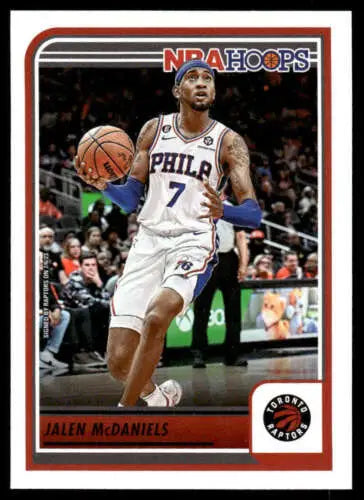 Jalen McDaniels basketball card from 2023-24 Panini Hoops in original gloss finish