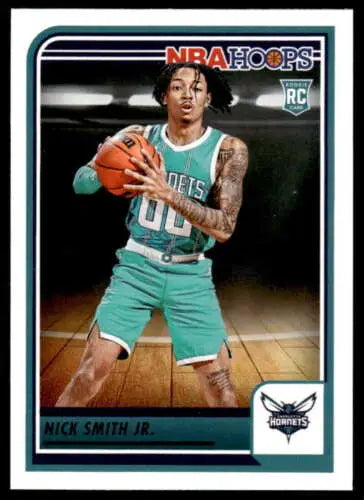 Nick Smith Jr. rookie card from 2023-24 Panini Hoops with original gloss NM-MT condition