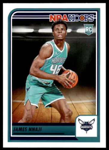 James Nnaji rookie basketball card from 2023-24 Panini Hoops with original gloss finish