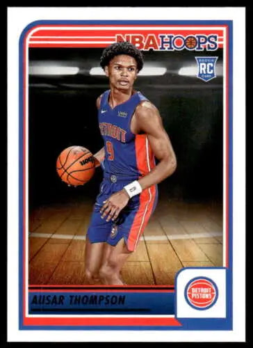 Ausar Thompson basketball card from 2023-24 Panini Hoops with original gloss finish