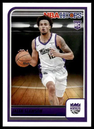 2023-24 Panini Hoops Jalen Slawson NM-MT RC Rookie Sac Kings with original gloss