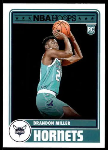 Brandon Miller basketball card from 2023-24 Panini Hoops with original gloss finish