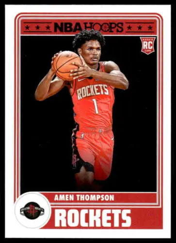 2023-24 Panini Hoops Amen Thompson basketball card featuring original gloss finish