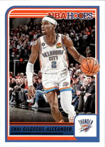 Basketball trading card of Shai Gilgeous-Alexander in Panini Hoops original gloss