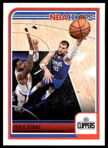 Ivica Zubac basketball card from 2023-24 Panini Hoops with original gloss finish