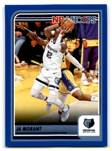 Ja Morant 2023-24 Panini Hoops Blue basketball card in Near Mint condition