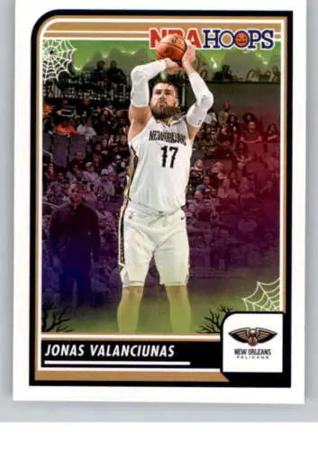 Basketball trading card of Jonas Valanciunas from Panini Hoops Haunted series