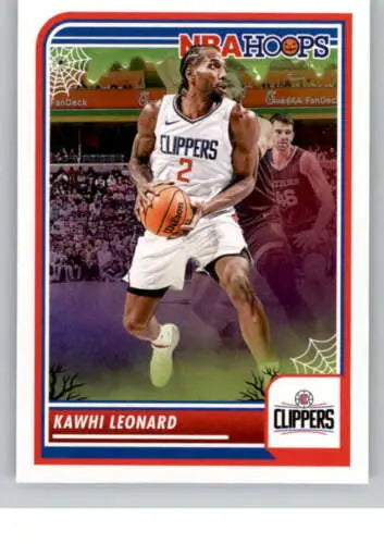 Kawhi Leonard basketball card 2023-24 Panini Hoops Haunted NM-MT Clippers original gloss