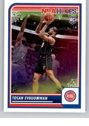 Tosan Evbuomwan basketball card from 2023-24 Panini Hoops Haunted with original gloss