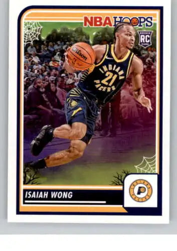 Isaiah Wong basketball card from 2023-24 Panini Hoops Haunted original gloss Pacers