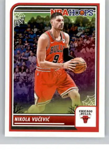 Nikola Vučević basketball card from 2023-24 Panini Hoops Haunted collection