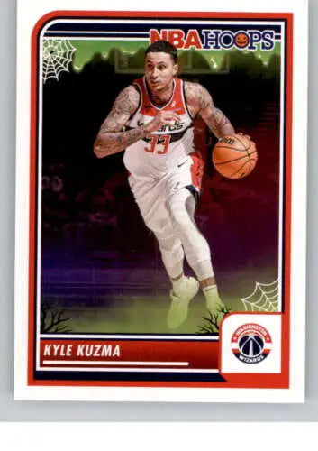 Kyle Kuzma basketball card from 2023-24 Panini Hoops Haunted, NM-MT Wizards