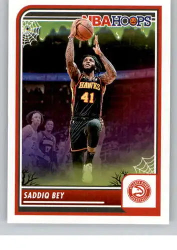 Saddiq Bey basketball card from 2023-24 Panini Hoops Haunted with original gloss finish