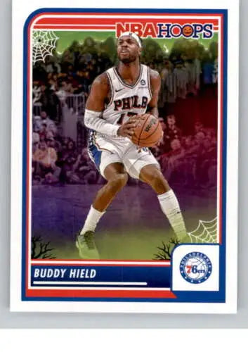 Buddy Hield basketball card from 2023-24 Panini Hoops Haunted, NM-MT condition