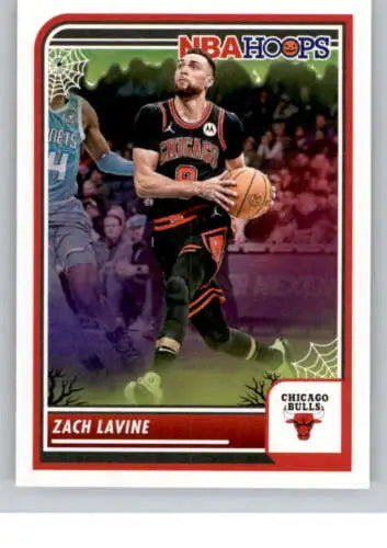 2023-24 Panini Hoops Haunted #195 Zach LaVine basketball card with original gloss, Bulls