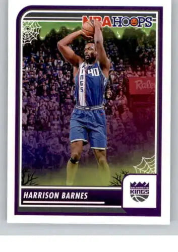 Harrison Barnes 2023-24 Panini Hoops Haunted basketball card with original gloss Sac Kings