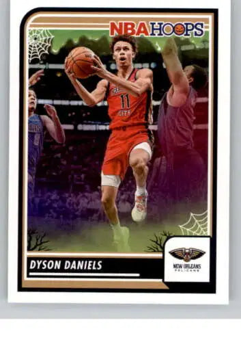 Dyson Daniels basketball card from 2023-24 Panini Hoops Haunted with original gloss finish