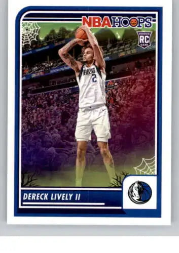 Dereck Lively II basketball card from 2023-24 Panini Hoops Haunted with original gloss