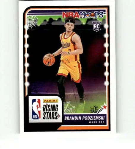 Brandin Podziemski basketball card from 2023-24 Panini Hoops Haunted with original gloss