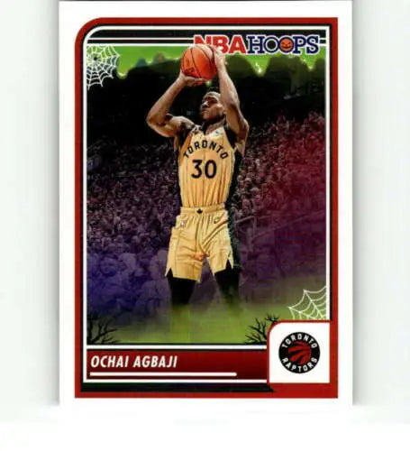 Ochai Agbaji 2023-24 Panini Hoops Haunted basketball card with original gloss finish