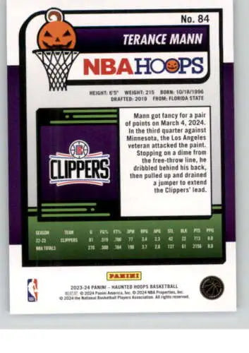 2023-24 Panini Hoops Haunted Terance Mann NM-MT Basketball Card Clippers Original Gloss