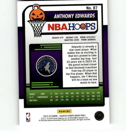 Anthony Edwards 2023-24 Panini Hoops Haunted basketball card original gloss NM-MT