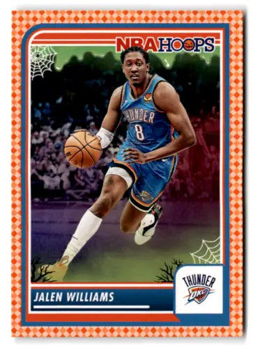 2023-24 Panini Hoops Haunted Orange #117 Jalen Williams basketball card with original gloss