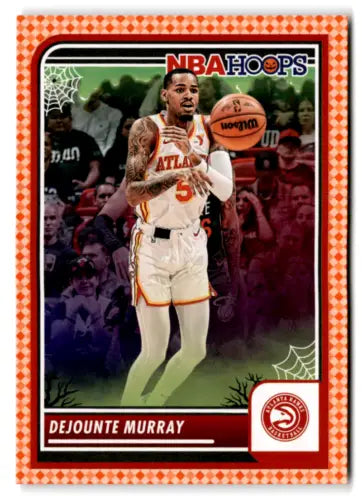 2023-24 Panini Hoops Haunted Orange #163 Dejounte Murray basketball card original gloss