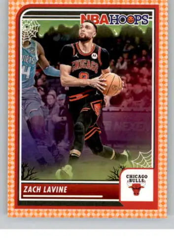 Zach LaVine basketball card from 2023-24 Panini Hoops Haunted Orange series NM-MT