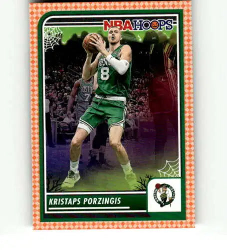 Kristaps Porzingis 2023-24 Panini Hoops Haunted Orange basketball card NM-MT Celtics