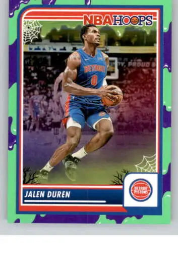 2023-24 Panini Hoops Haunted Slime #274 Jalen Duren basketball card with original gloss