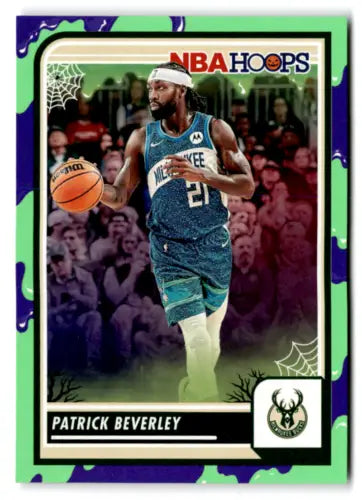 Patrick Beverley NBA Hoops trading card featuring original gloss from Panini Hoops Haunted