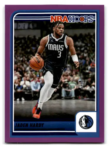 2023-24 Panini Hoops Purple #45 Jaden Hardy basketball card with original gloss detail