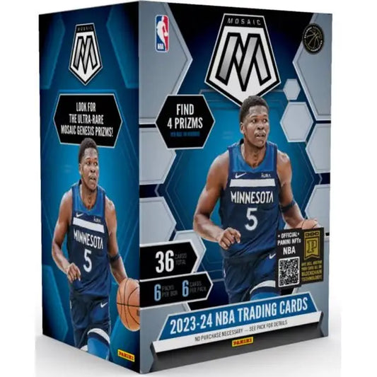 2023-24 Panini Mosaic Basketball Blaster Box featuring Minnesota Timberwolves trading cards