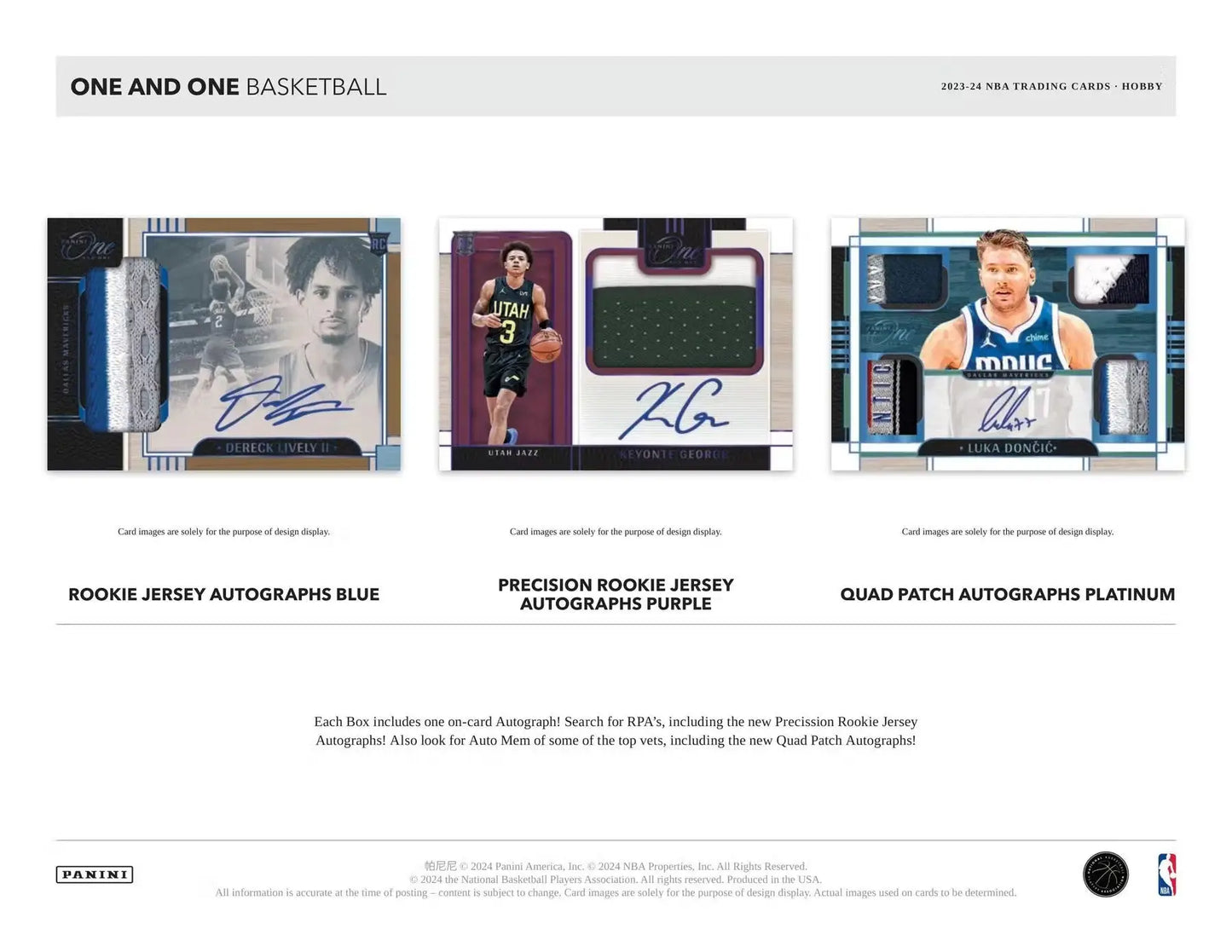 2023-24 Panini One and One Basketball Hobby Box - Sports Card Hobby Boxes