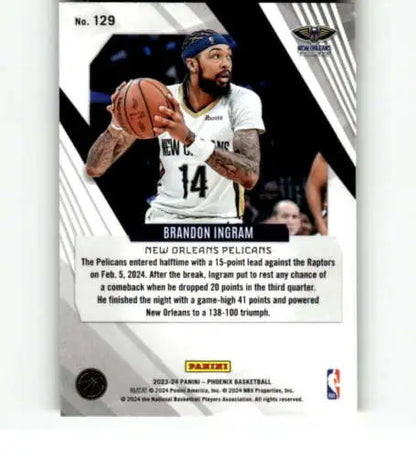 Brandon Ingram basketball card from 2023-24 Panini Phoenix with original gloss finish