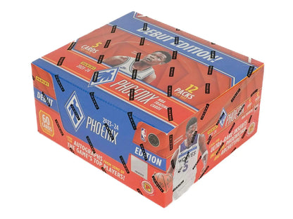 Box of 2023-24 Panini Phoenix Basketball International Hobby Box featuring exclusive parallels