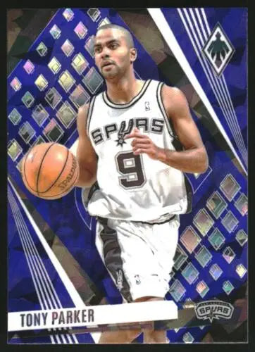 Tony Parker basketball card from 2023-24 Panini Phoenix Phoenix Blue Ice collection