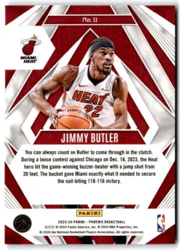 Jimmy Butler basketball card from 2023-24 Panini Phoenix Paragon with original gloss