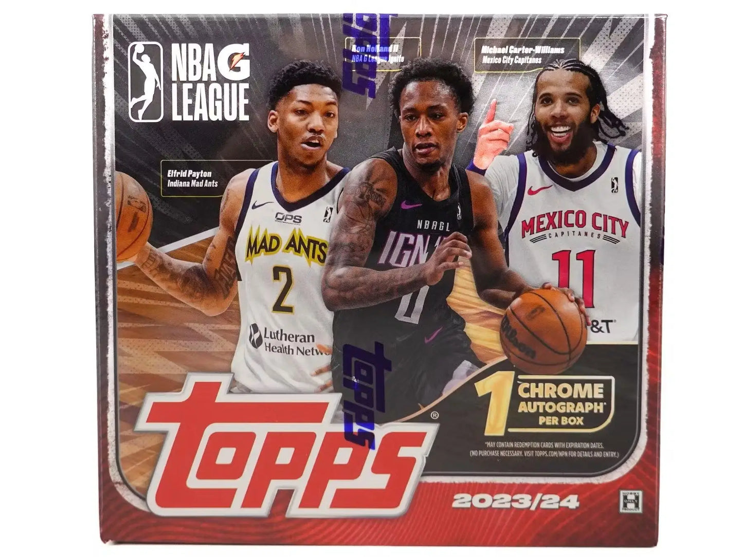 Topps NBA G League 2023/24 Hobby Box with basketball players on cover, perfect for collectors