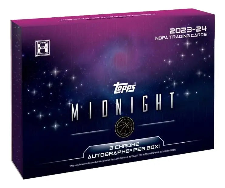 Purple Topps Midnight Basketball Box featuring rookie jersey autographs and chrome autographs