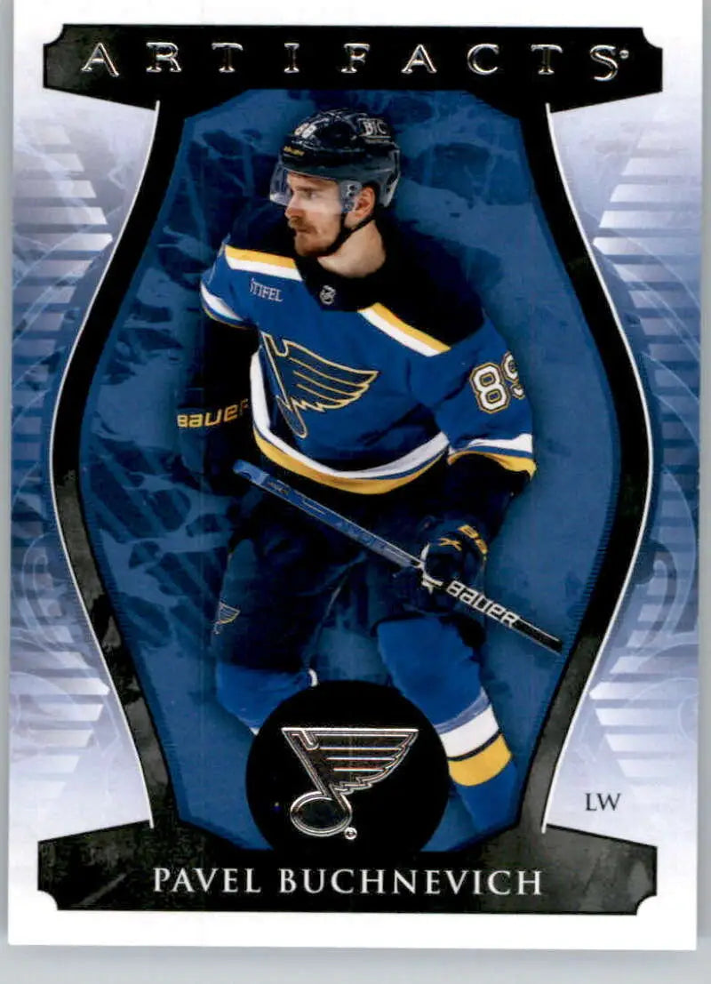 Pavel Buchnevich St. Louis Blues trading card from Upper Deck Artifacts series