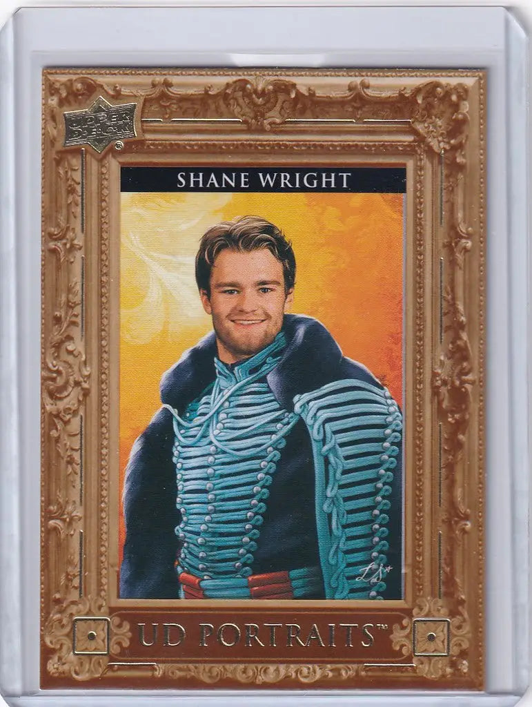 Smiling man in teal and black jacket on Upper Deck Series 1 Portraits trading card